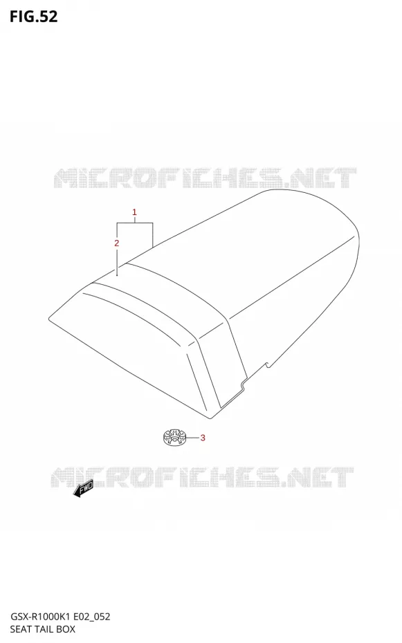SEAT COWL BOX (GSX-R1000K1) Suzuki MOTO 1000 GSX-R 2001  GSX-R1000K1(E24)