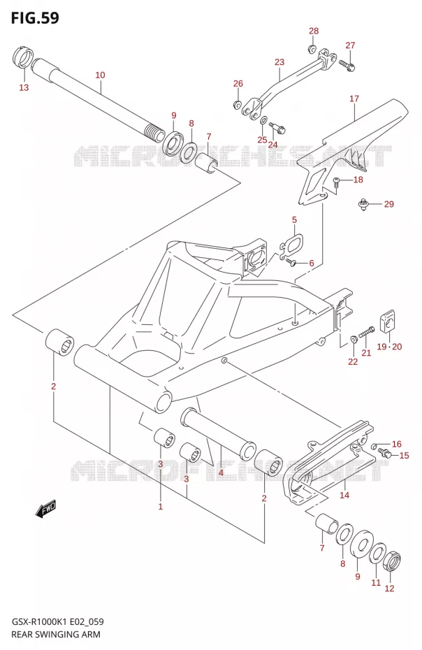 SWINGARM Suzuki MOTO 1000 GSX-R 2001  GSX-R1000K1(E24)