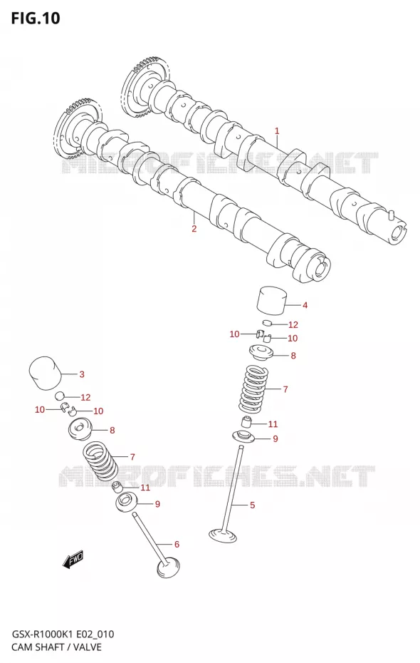 NOKKENAS - VALVES Suzuki MOTO 1000 GSX-R 2001  GSX-R1000U1K1(E2)