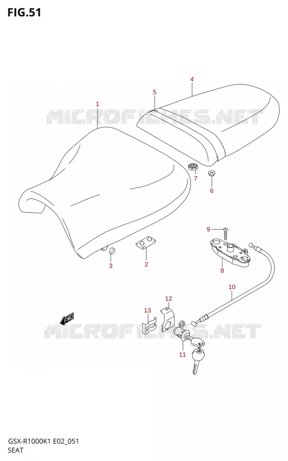 SEAT Suzuki MOTO 1000 GSX-R 2001  GSX-R1000U1K1(E2)