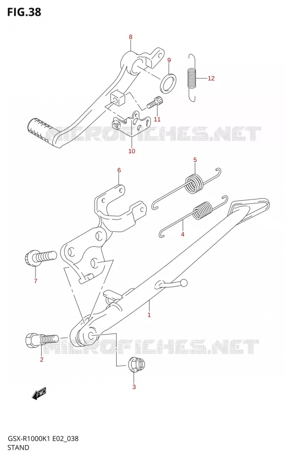 STAND Suzuki MOTO 1000 GSX-R 2001  GSX-R1000U1K1(E2)