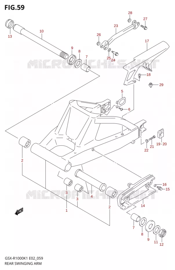 SWINGARM Suzuki MOTO 1000 GSX-R 2001  GSX-R1000U1K1(E2)