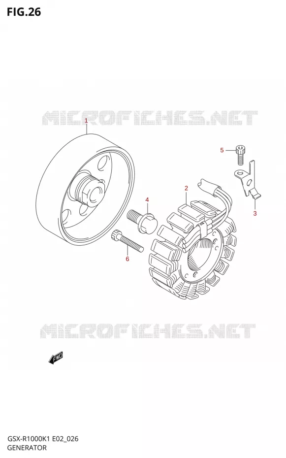 ALTERNATOR Suzuki MOTO 1000 GSX-R 2001  GSX-R1000U2K1(E2)