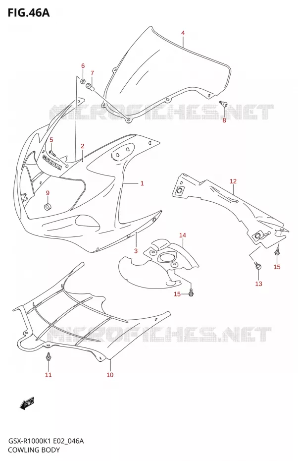 KUIP - ETIKETTEN CHASSIS (GSX-R1000K2) Suzuki MOTO 1000 GSX-R 2001  GSX-R1000U2K1(E2)
