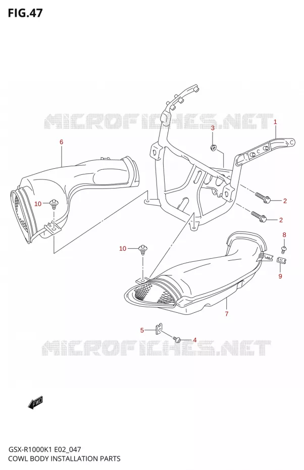SIDE KUIP Suzuki MOTO 1000 GSX-R 2001  GSX-R1000U2K1(E2)