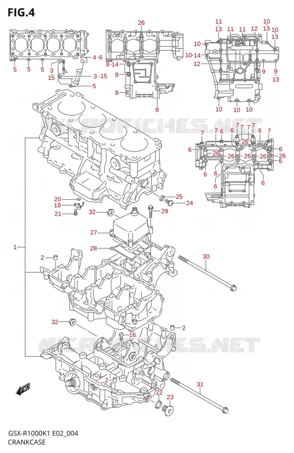 CASING Suzuki MOTO 1000 GSX-R 2002  GSX-R1000K2(E19)