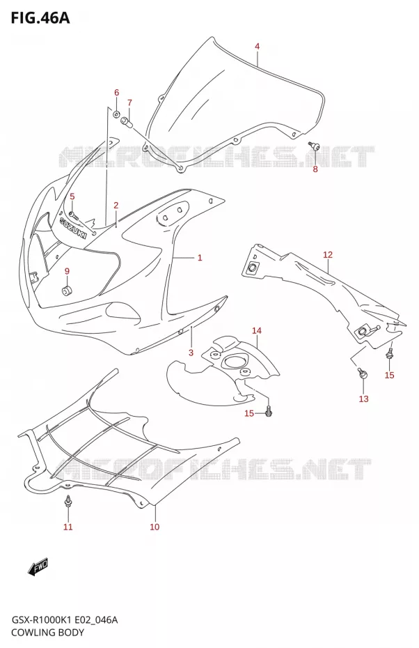 KUIP - ETIKETTEN CHASSIS (GSX-R1000K2) Suzuki MOTO 1000 GSX-R 2002  GSX-R1000K2(E19)