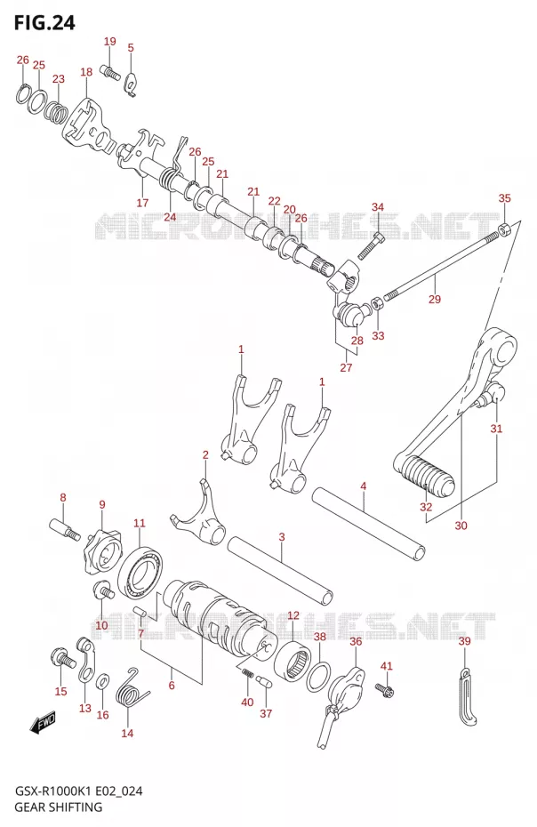 SCHAKELEN ASSY Suzuki MOTO 1000 GSX-R 2002  GSX-R1000K2(E19)