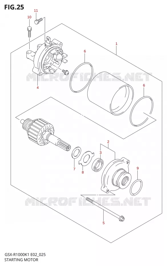 STARTMOTOR Suzuki MOTO 1000 GSX-R 2002  GSX-R1000K2(E19)