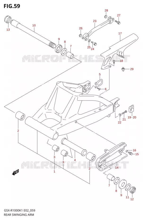 SWINGARM Suzuki MOTO 1000 GSX-R 2002  GSX-R1000K2(E19)