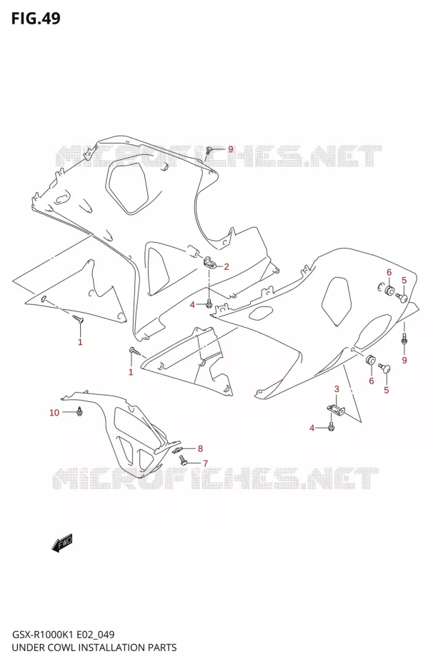 SIDE KUIP Suzuki MOTO 1000 GSX-R 2002  GSX-R1000K2(E24)