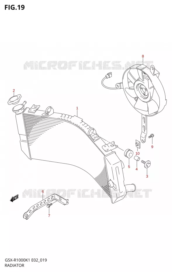 RADIATOR Suzuki MOTO 1000 GSX-R 2002  GSX-R1000K2(E2)