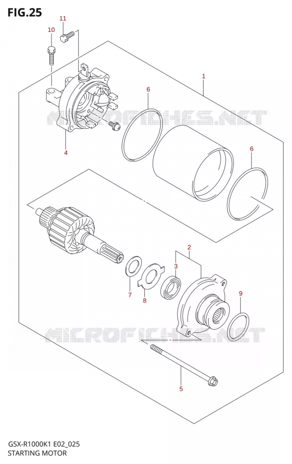 STARTMOTOR Suzuki MOTO 1000 GSX-R 2002  GSX-R1000K2(E2)