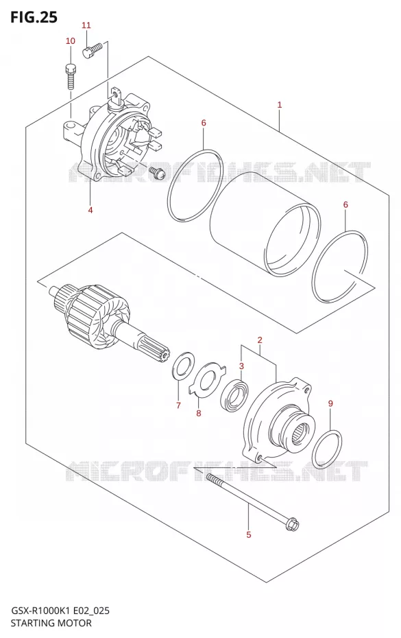 STARTMOTOR Suzuki MOTO 1000 GSX-R 2002  GSX-R1000U1K2(E2)