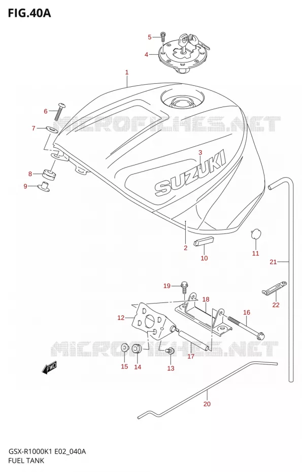 BENZINETANKS (GSX-R1000K2) Suzuki MOTO 1000 GSX-R 2002  GSX-R1000U2K2(E2)