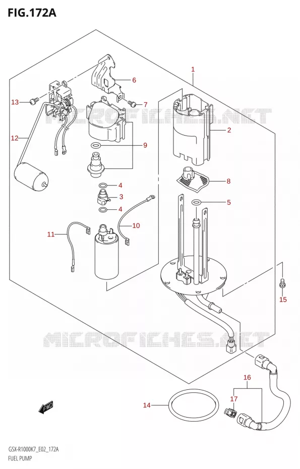 BENZINE POMP Suzuki MOTO 1000 GSX-R 2007  GSX-R1000 K7 (E51)