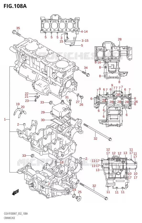 CARTER Suzuki MOTO 1000 GSX-R 2007  GSX-R1000 K7 (P37)