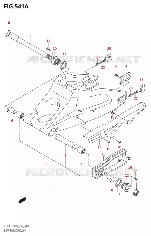 SWINGARM Suzuki MOTO 1000 GSX-R 2007  GSX-R1000 K7 (E02)