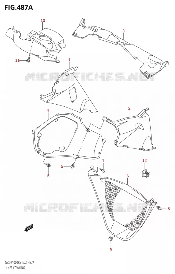 INNER KUIP Suzuki MOTO 1000 GSX-R 2006  GSX-R1000 K6 (E19)