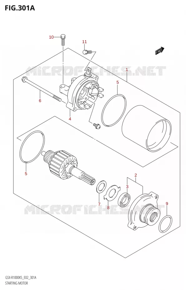 STARTMOTOR Suzuki MOTO 1000 GSX-R 2006  GSX-R1000 K6 (E24)