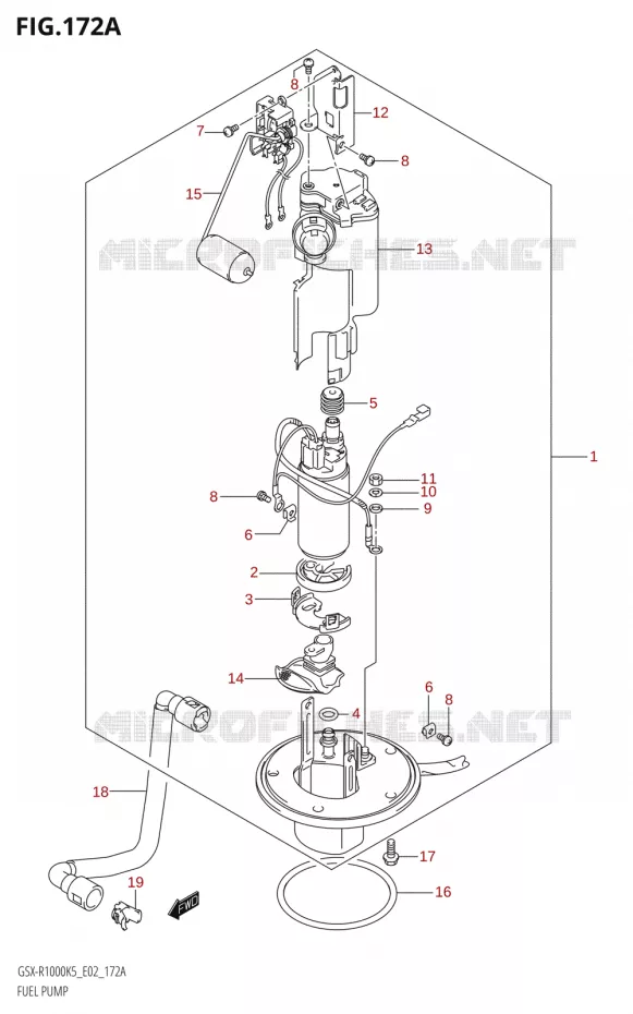 BENZINE POMP Suzuki MOTO 1000 GSX-R 2005  GSX-R1000 K5 (E24)