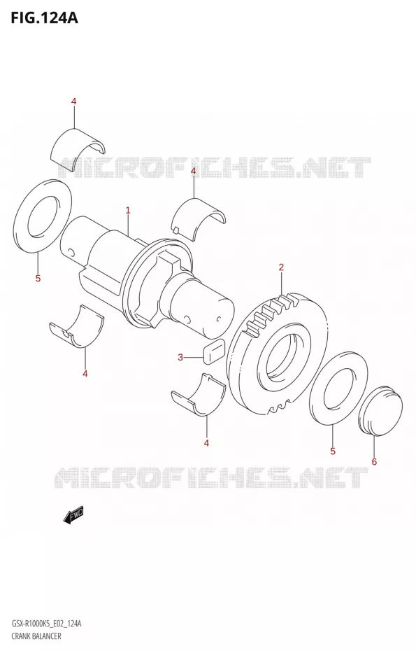 CRANK BALANCER Suzuki MOTO 1000 GSX-R 2005  GSX-R1000 K5 (E24)