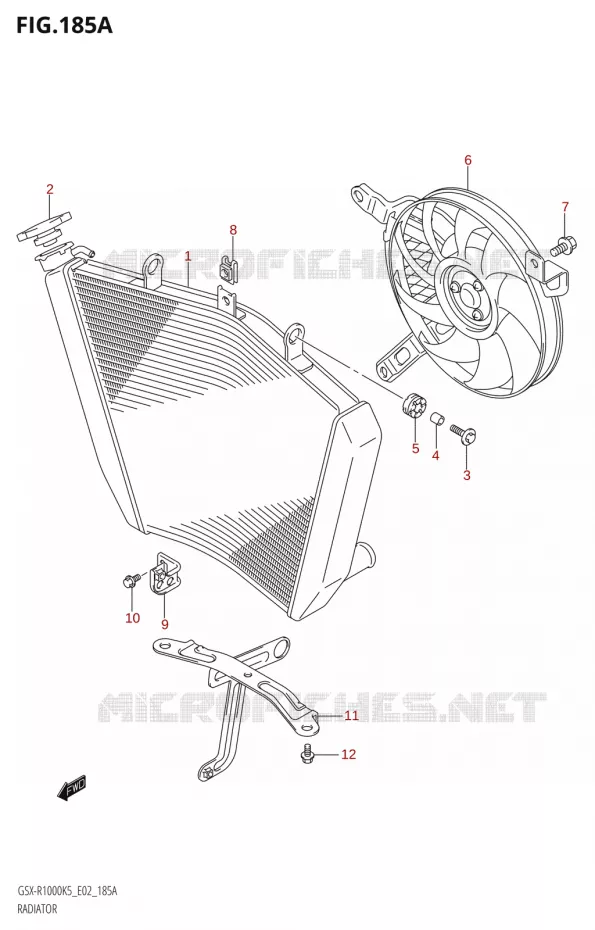 RADIATOR Suzuki MOTO 1000 GSX-R 2005  GSX-R1000 K5 (E02)