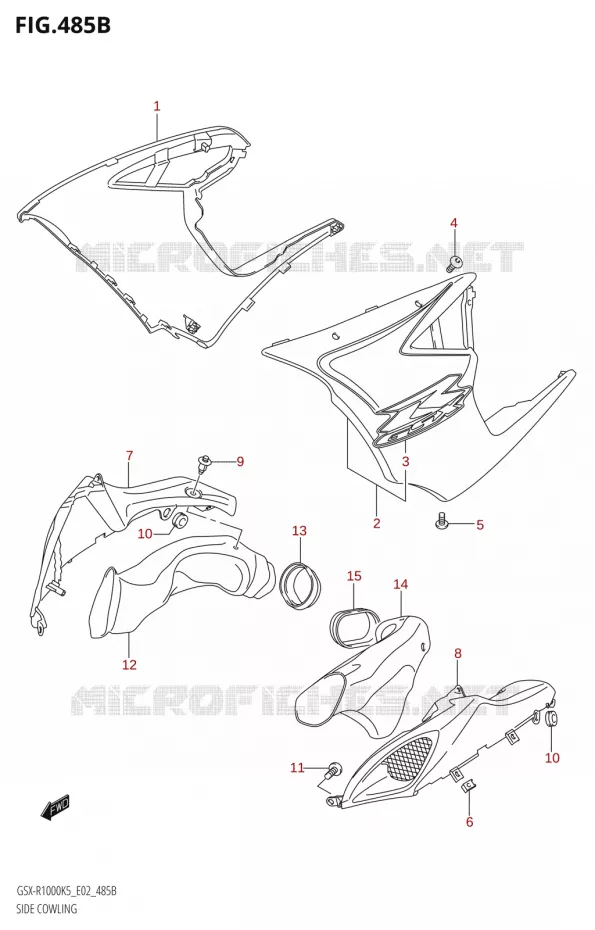 SIDE KUIPNG (GSX-R1000U2:K5:E19) Suzuki MOTO 1000 GSX-R 2005  GSX-R1000 K5 (E37)