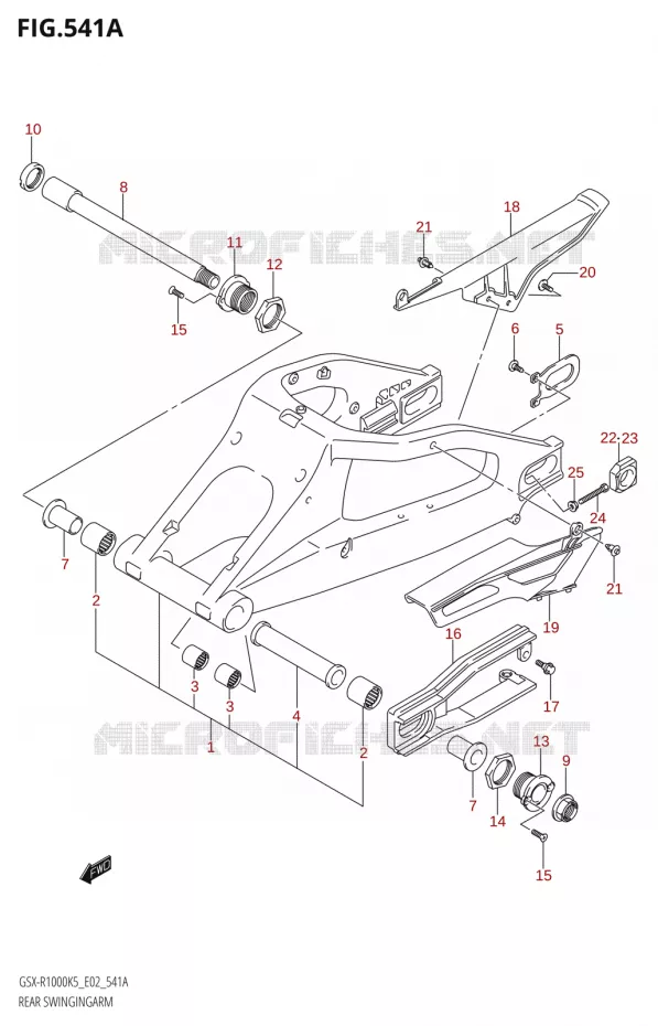 SWINGARM Suzuki MOTO 1000 GSX-R 2005  GSX-R1000 K5 (E02)