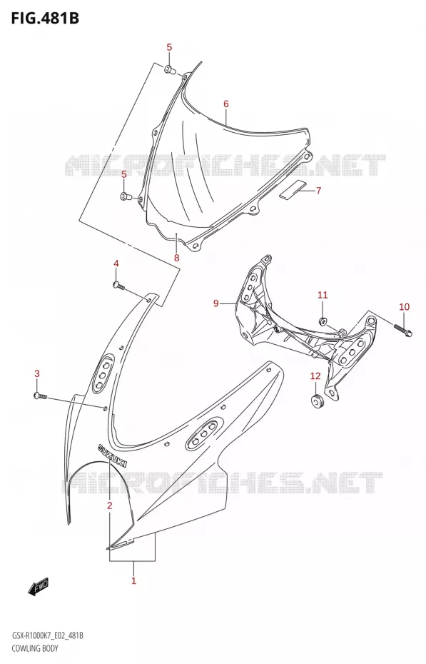 KUIPNG BODY (K8) Suzuki MOTO 1000 GSX-R 2008  GSX-R1000 K8 (E24)
