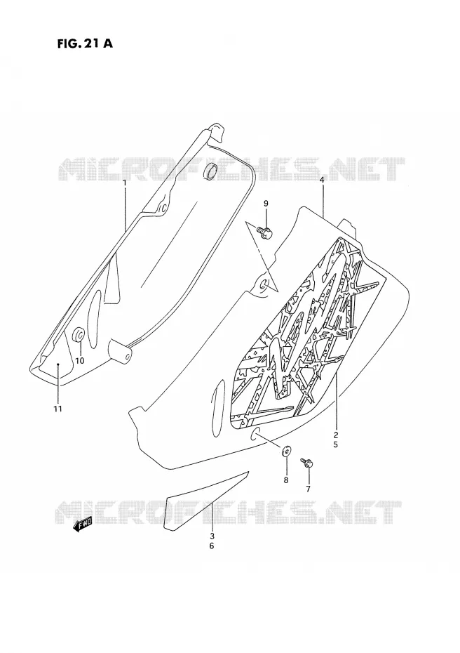 ACHTER KUIPS  (MODELE P / R / S) Suzuki MOTO 125 RM 1995  RM125 S (E02,E04,E24)