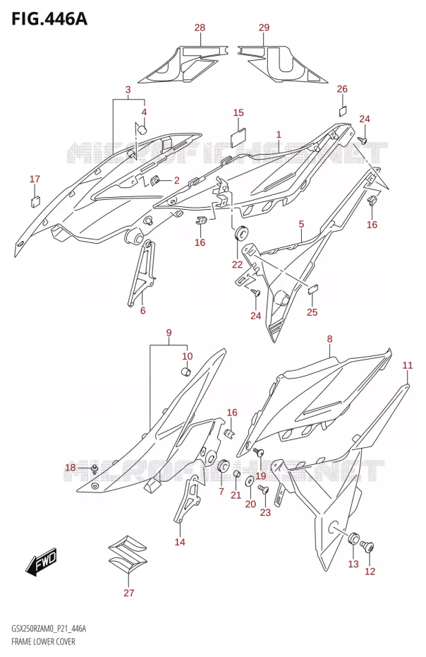 INNER KUIP Suzuki MOTO 250 GSX-R 2020  GSX250RZA M0 P21