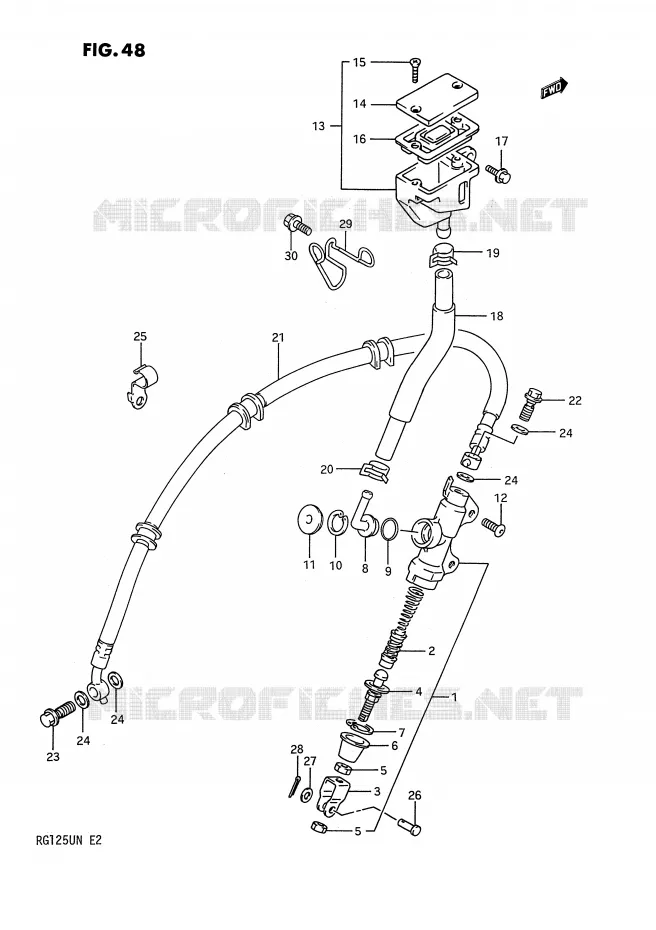 ACHTER HOOFDREMCILINDER Suzuki MOTO 125 RG 1992  RG125UN(E2)