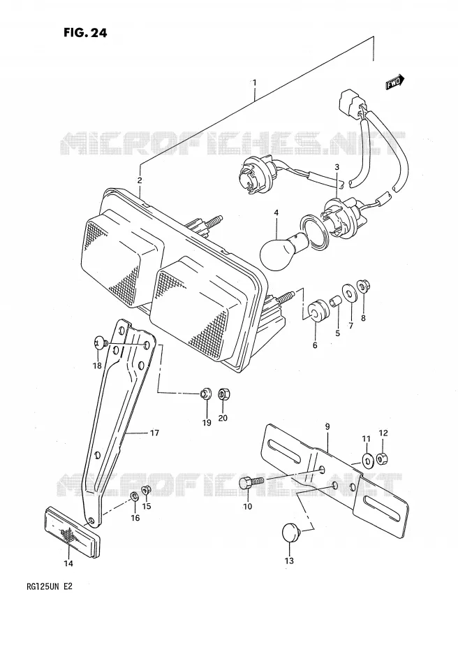 ACHTERLICHT Suzuki MOTO 125 RG 1992  RG125UN(E2)