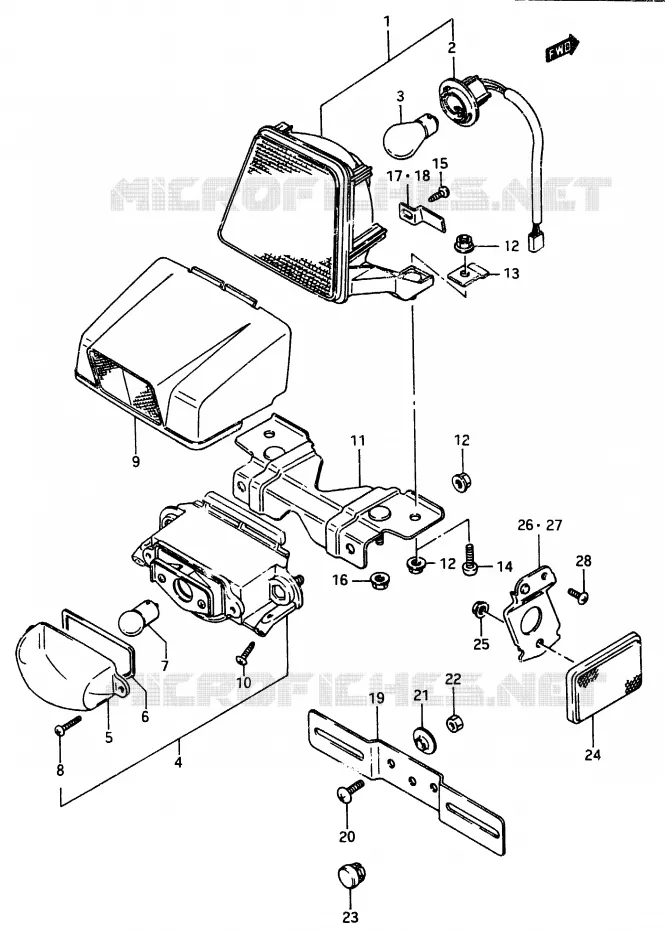 ACHTERLICHT Suzuki MOTO 250 RG 1986  RG250FG(G/H)