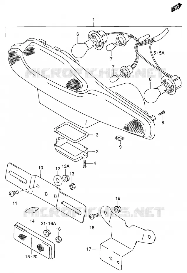 ACHTERLICHT Suzuki MOTO 900 RF 1995  RF900RS2(E2)