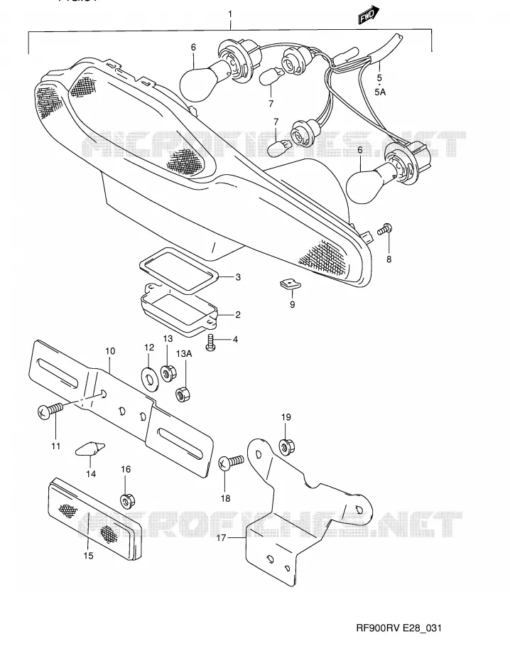 ACHTERLICHT Suzuki MOTO 900 RF 1995  RF900RZS(E28)