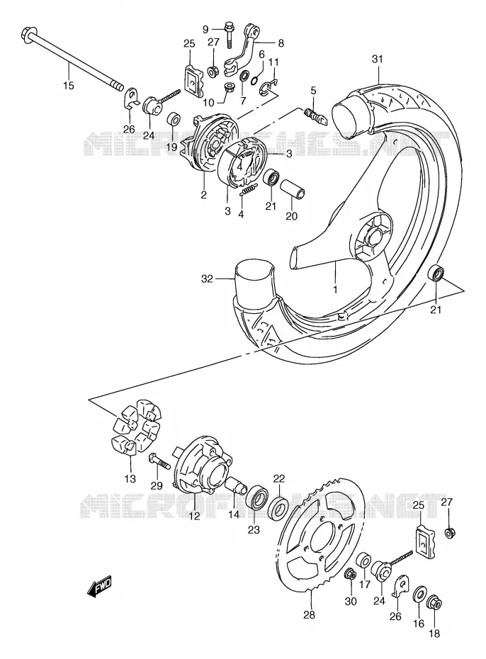 ACHTERWIEL Suzuki MOTO 50 RG 1994  RG50R(E6)