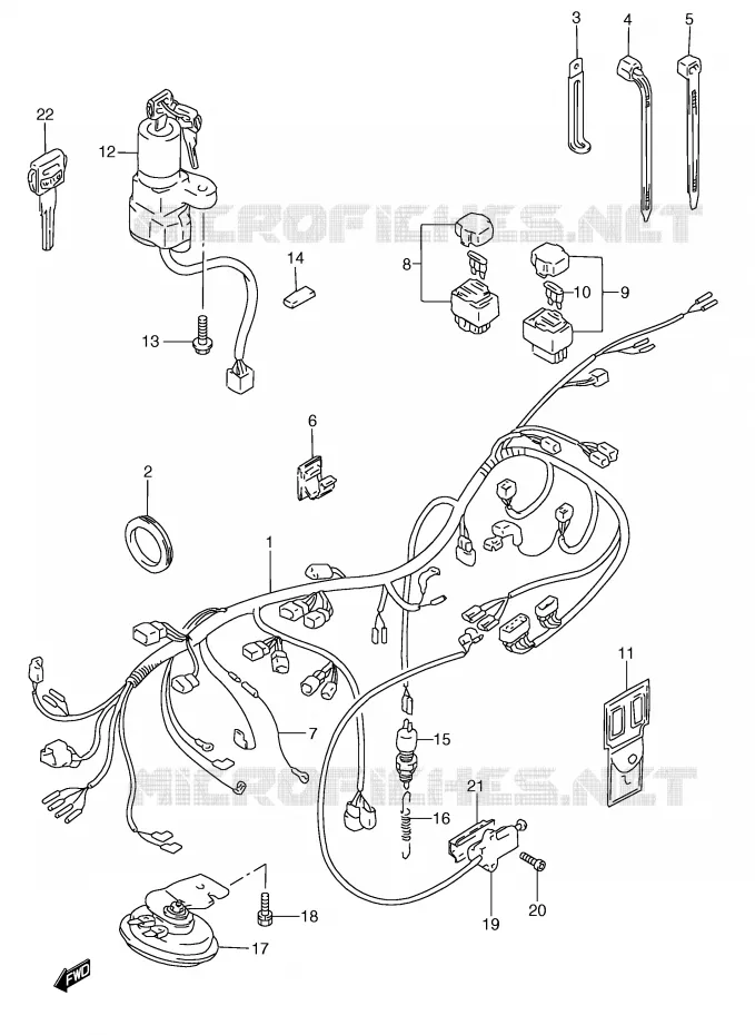 BEDRADING Suzuki MOTO 250 RG 1993  RGV250P(E24)