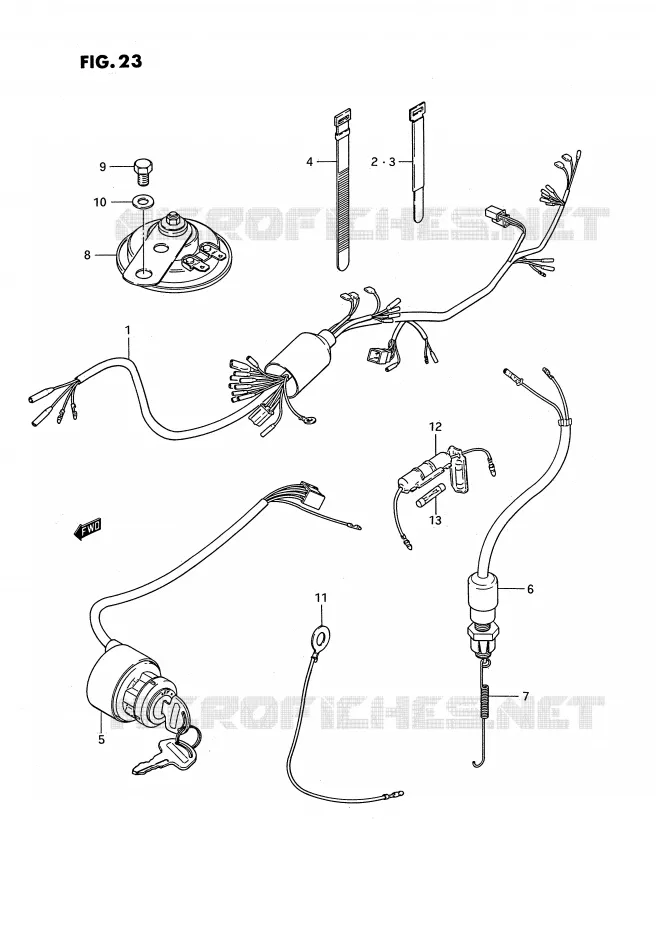 BEDRADING Suzuki MOTO 50 PV 1999  PV50X(E15)