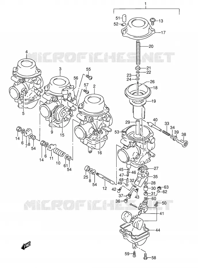CARBURATOR (MODELE P/R E18/E39) Suzuki MOTO 600 RF 1993  RF600RP(E2)