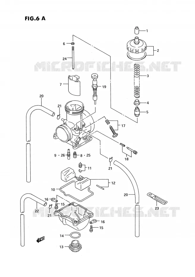 CARBURATOR (MODELE R/S) Suzuki MOTO 125 RM 1992  RM125N(E3)