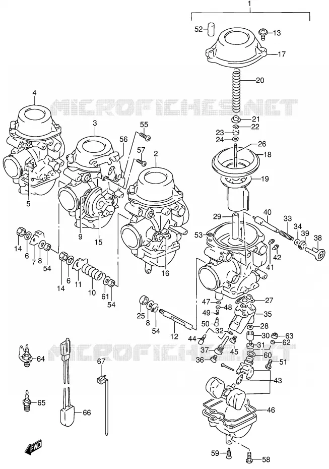 CARBURATOR (MODELE S) Suzuki MOTO 600 RF 1997  RF600RV(E2)