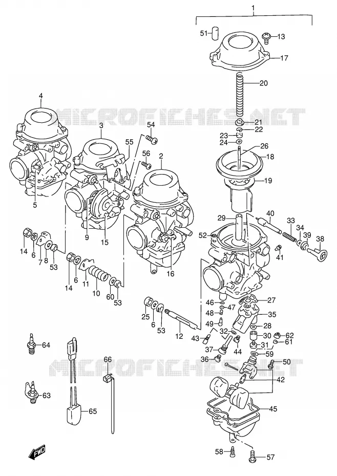 CARBURATOR (MODELE S/V E18) Suzuki MOTO 600 RF 1997  RF600RUV(E2)