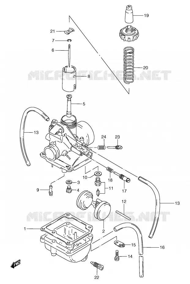 CARBURATOR Suzuki MOTO 80 RG 1987  RG80CH(E4)
