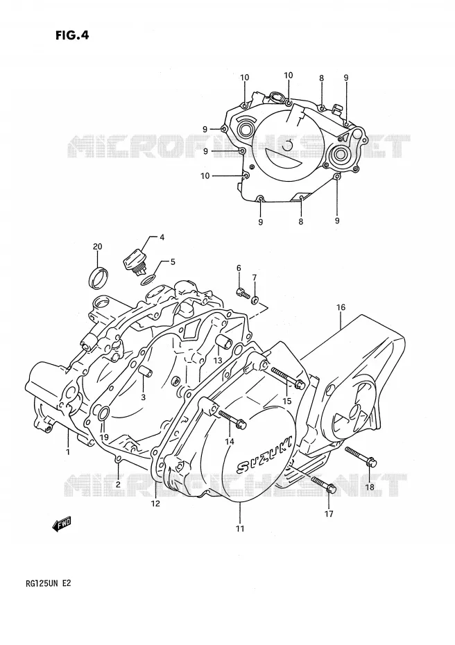 CASING Suzuki MOTO 125 RG 1992  RG125UN(E2)