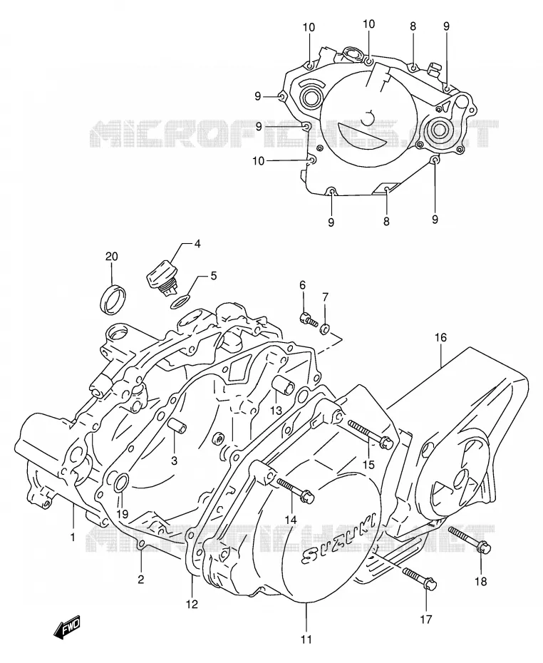 CASING Suzuki MOTO 125 RG 1993  RG125FUP(E18)