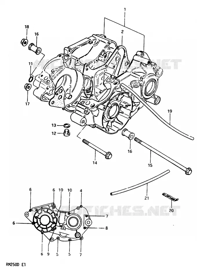 CASING Suzuki MOTO 250 RM 1983  RM250D(Z/D)