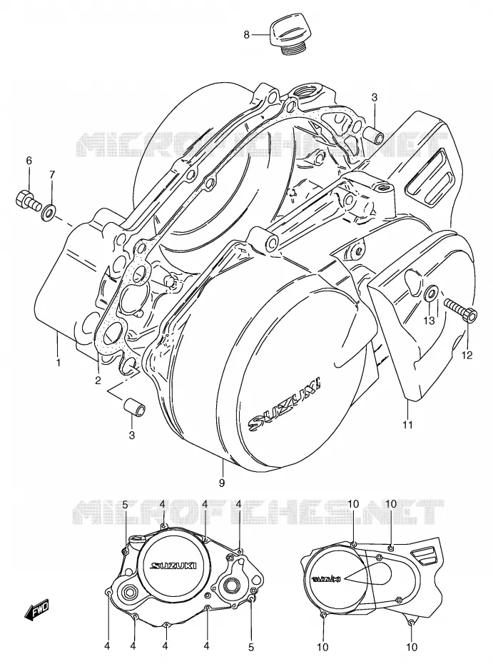 CASING Suzuki MOTO 50 RG 1994  RG50R(E6)