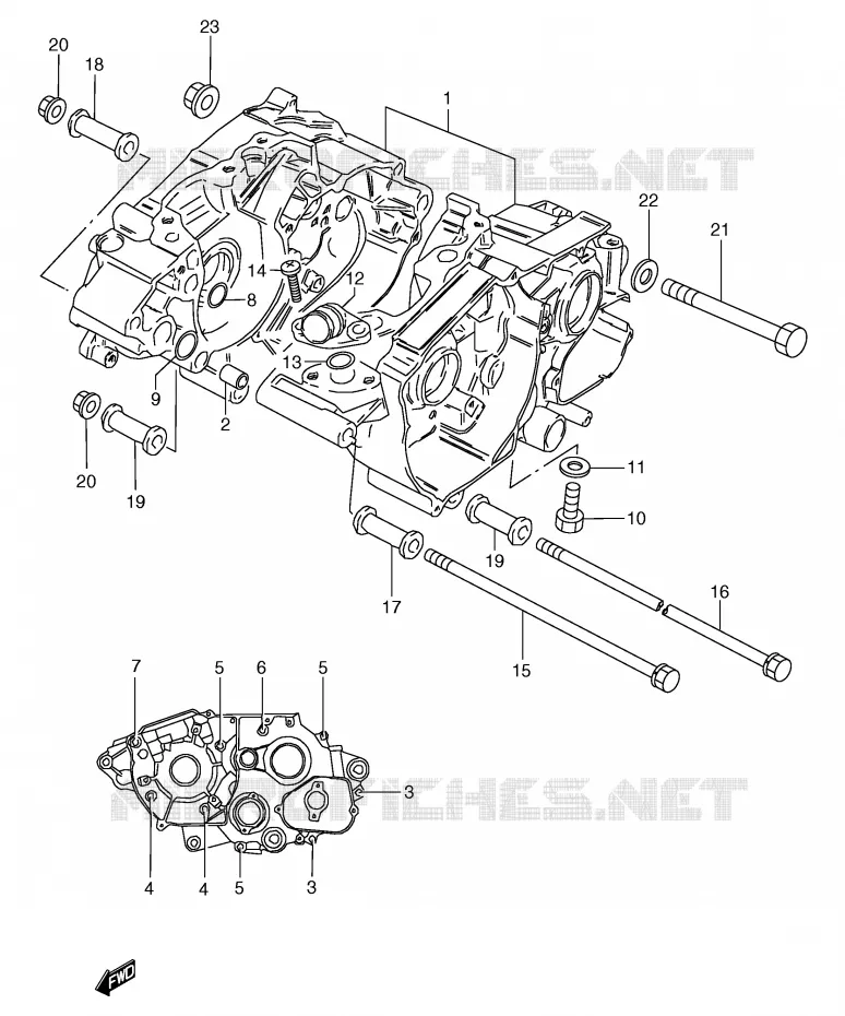CASING Suzuki MOTO 80 RG 1988  RG80J(E4)